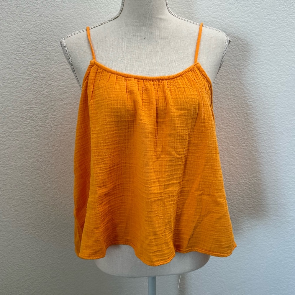 Yellow loose tank top